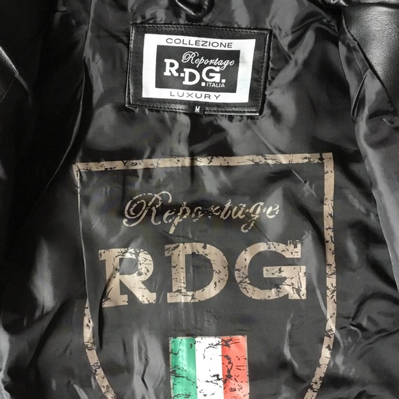 Men’s black genuine leather jacket - Picture 4 of 7